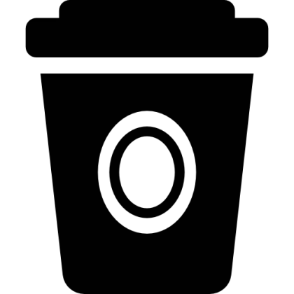 Black Coffee Cup Icon