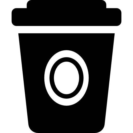 Black Coffee Cup Icon