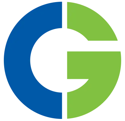 Blue and Green G Logo