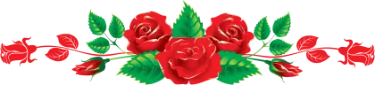 Decorative Red Rose Garland