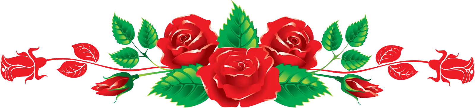 Decorative Red Rose Garland