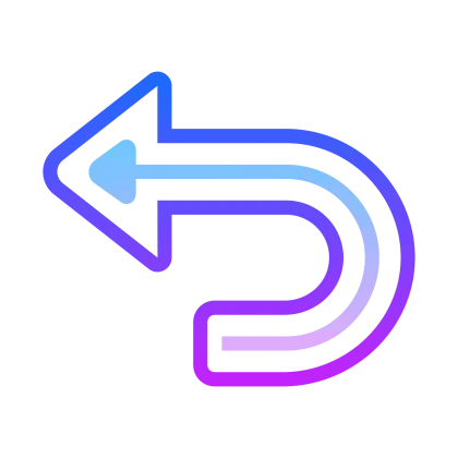Blue Left Arrow for Navigation