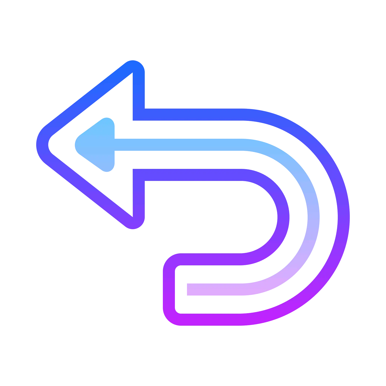 Blue Left Arrow for Navigation
