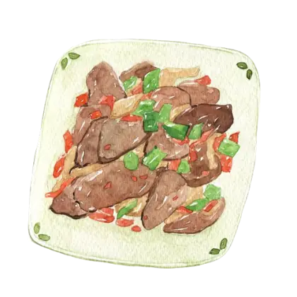 Stir-fry Dish with Vegetables and Meat