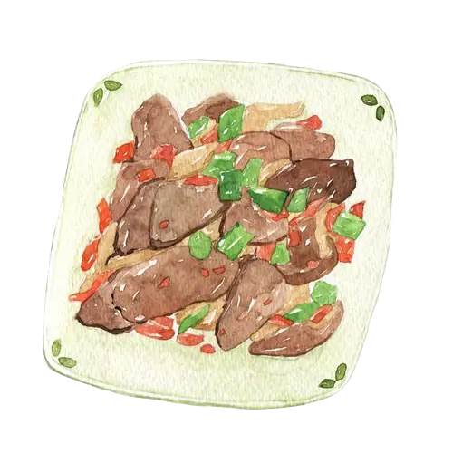 Stir-fry Dish with Vegetables and Meat