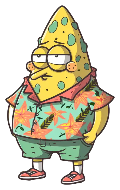 Yellow Cheese Cartoon Character