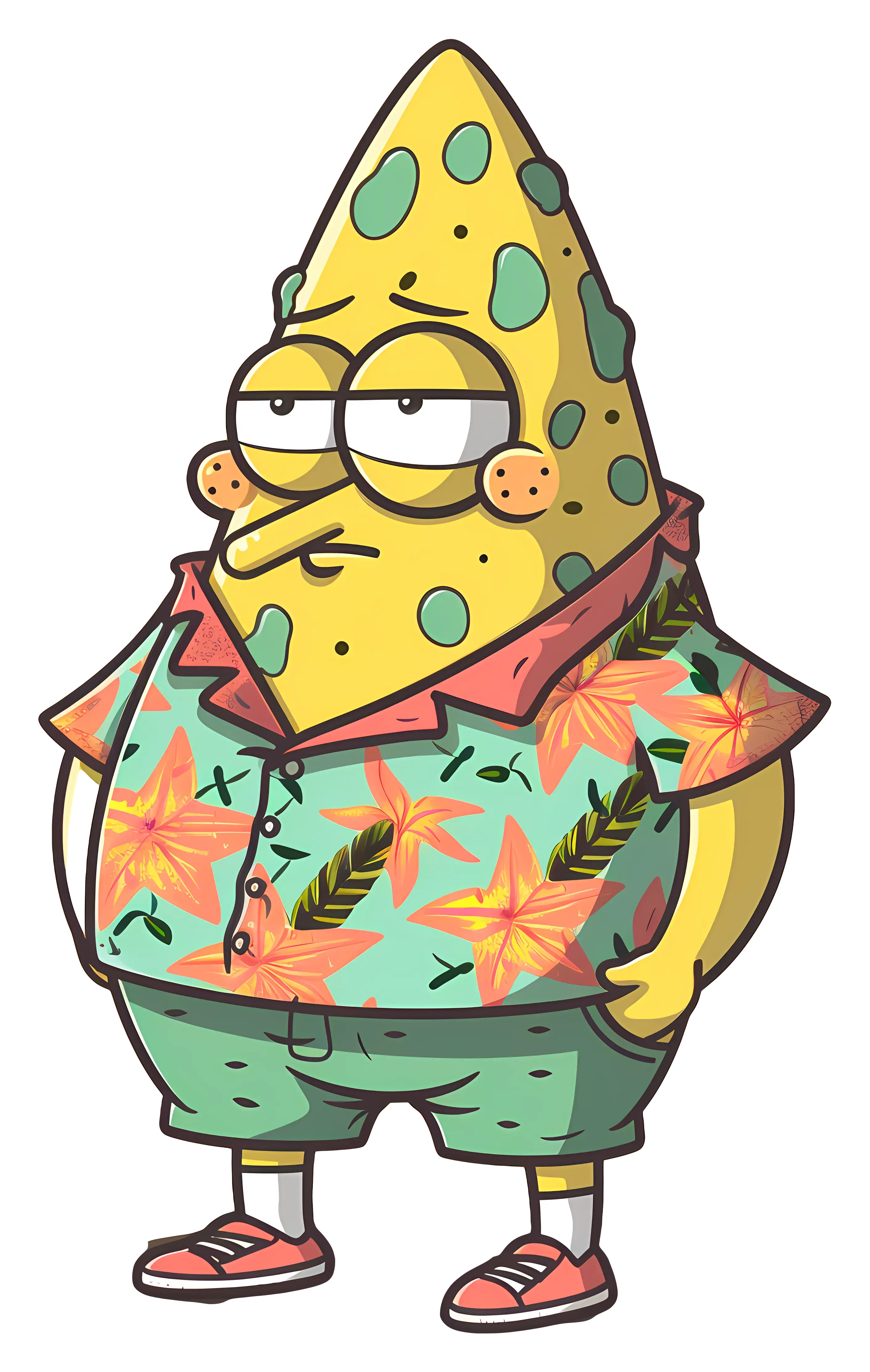 Yellow Cheese Cartoon Character