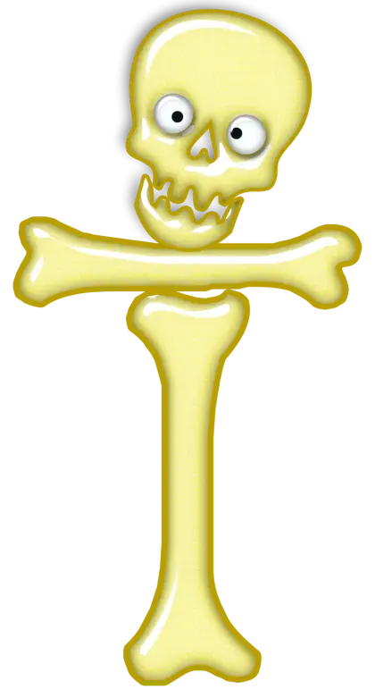 Cartoon Skull and Crossbones Design for Halloween
