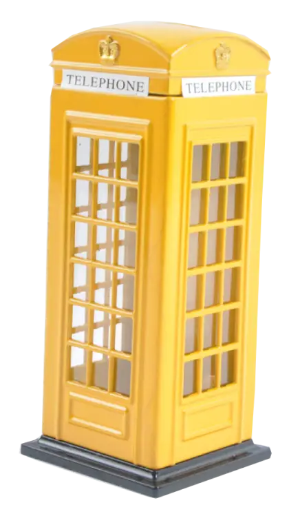 Yellow telephone booth