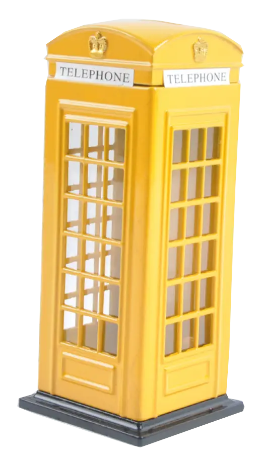 Yellow telephone booth