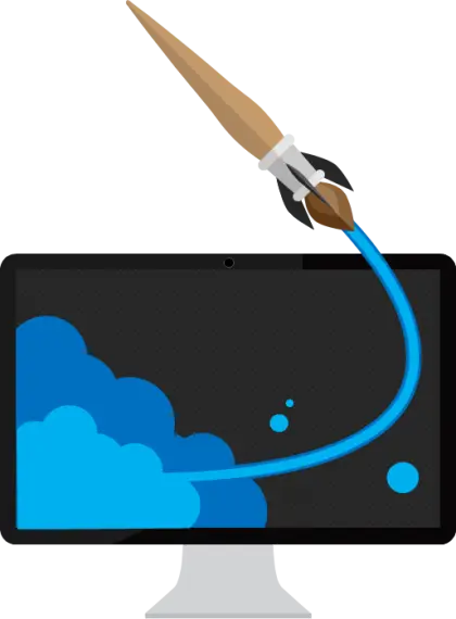 Digital Art on Computer Screen