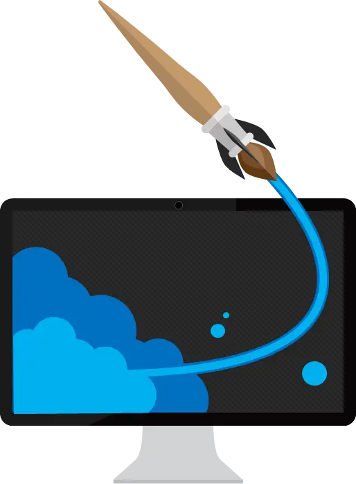 Digital Art on Computer Screen