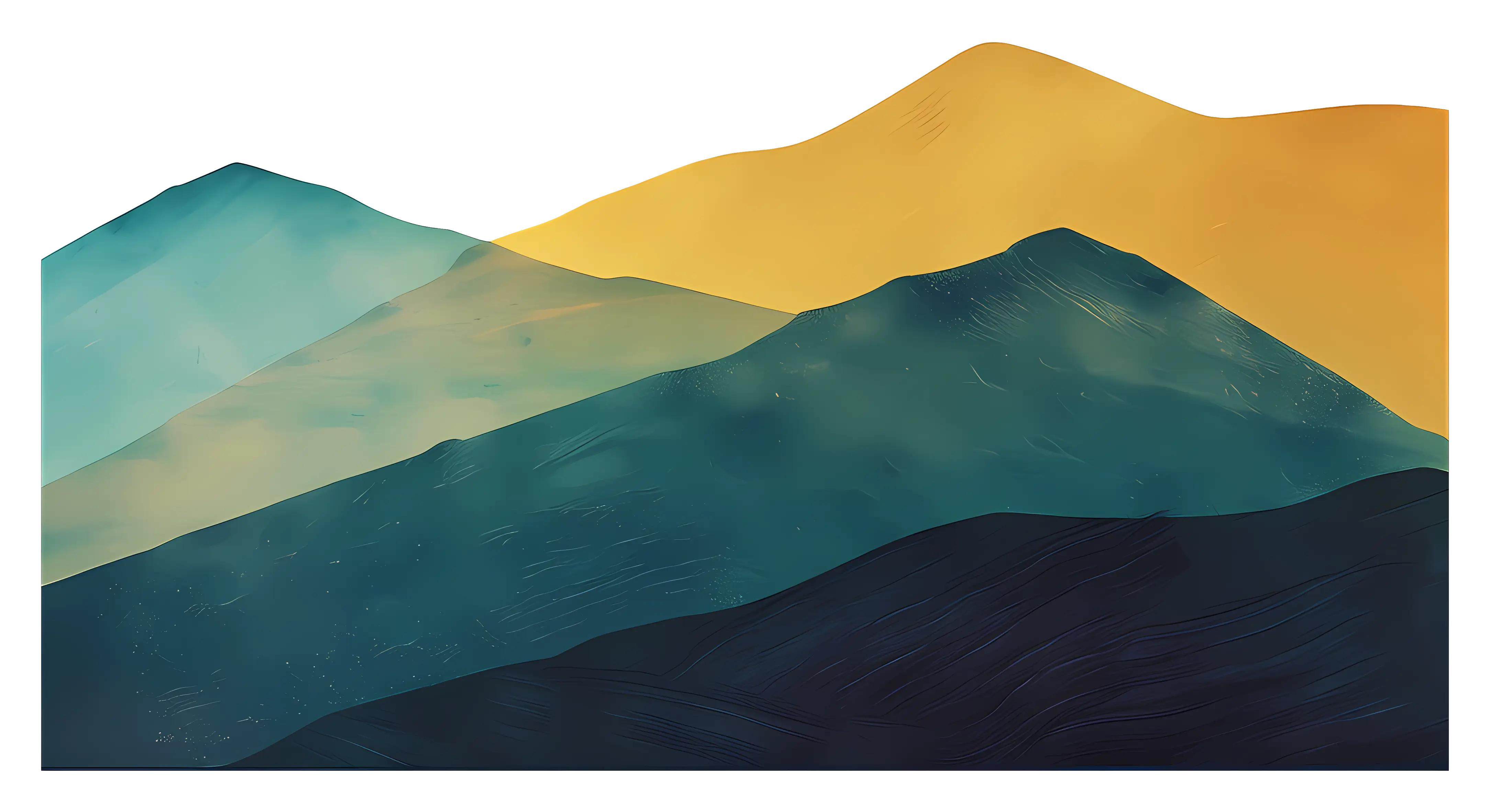 Abstract Colorful Mountain Art