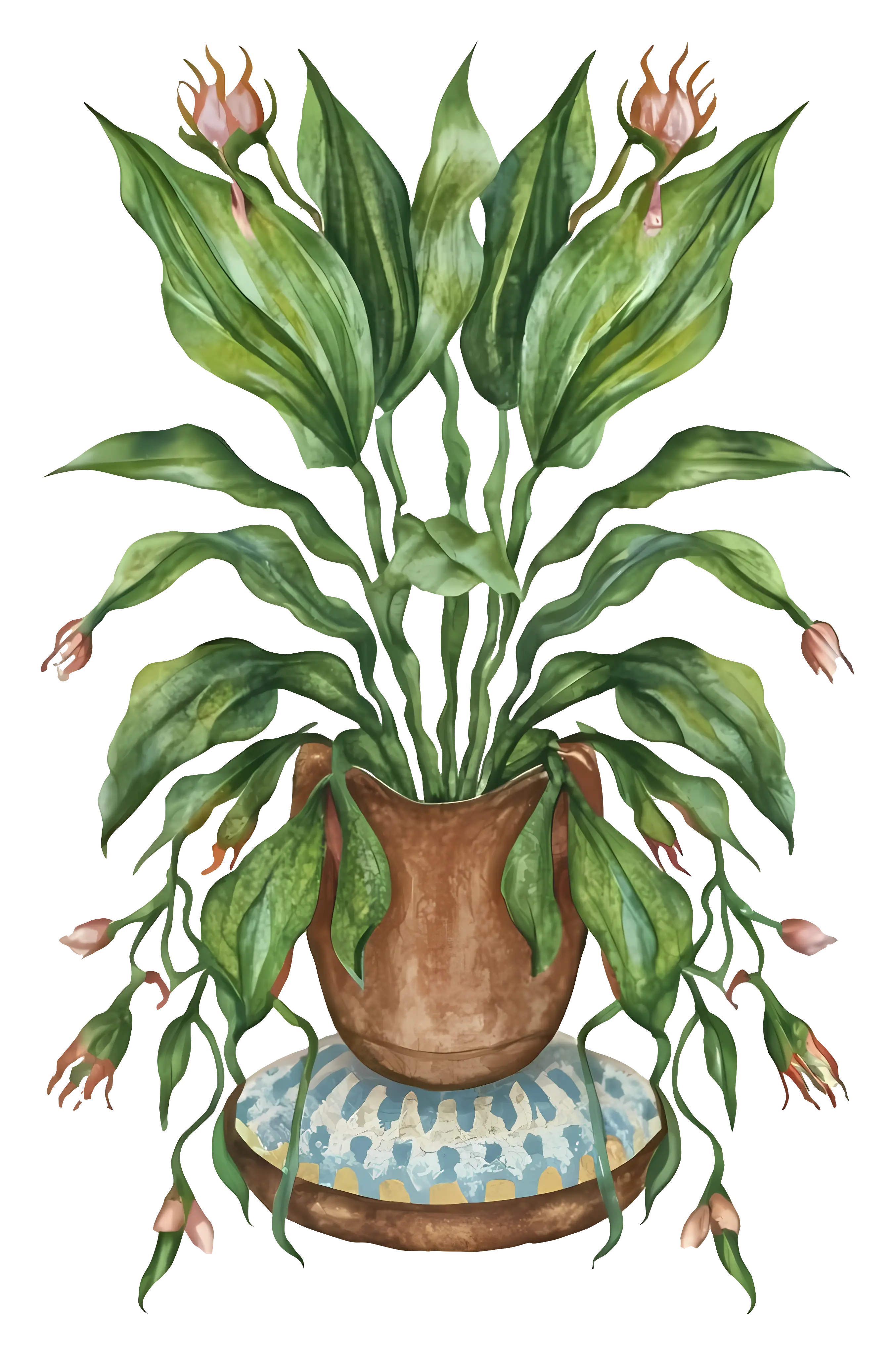 Potted Plant with Green Leaves