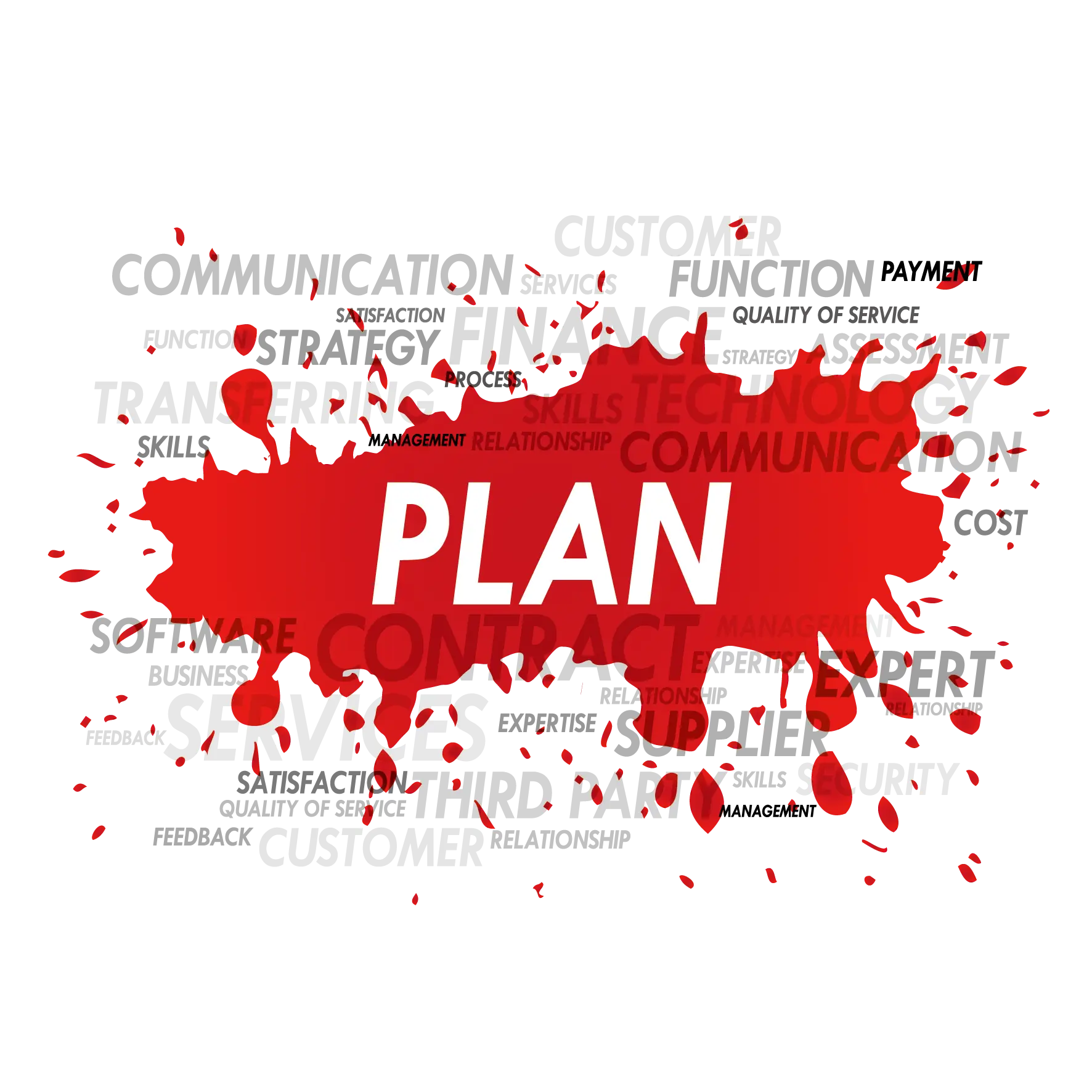 Red Strategy Plan Concept