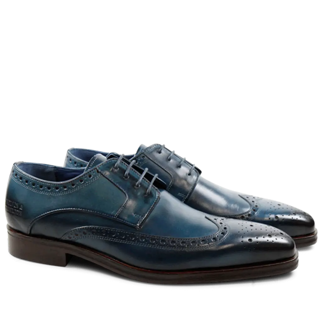 Blue Men&#039;s Formal Leather Shoes
