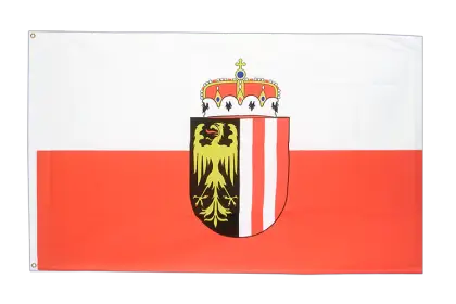 Flag of Upper Austria with Coat of Arms