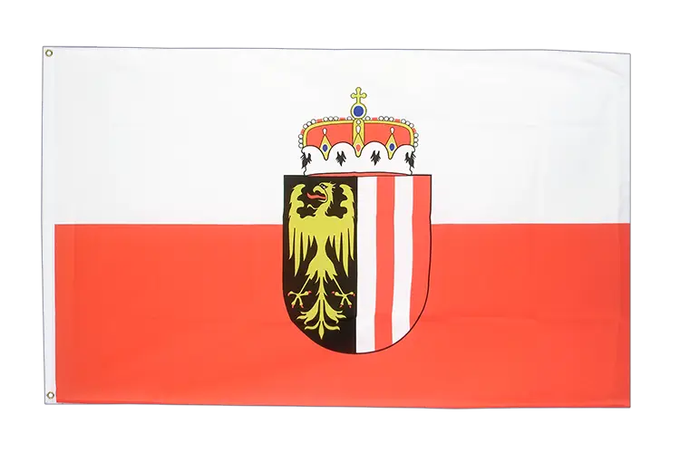 Flag of Upper Austria with Coat of Arms
