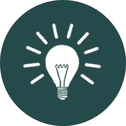 Light Bulb Icon Symbolizing Ideas and Creativity