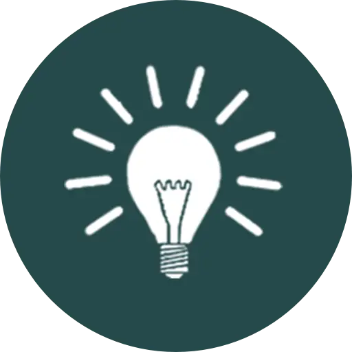 Light Bulb Icon Symbolizing Ideas and Creativity