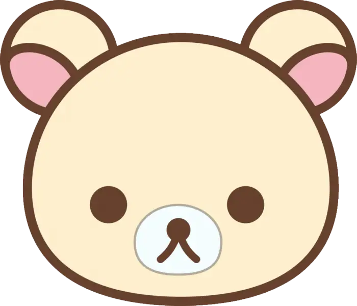 Cute Cartoon Bear Face