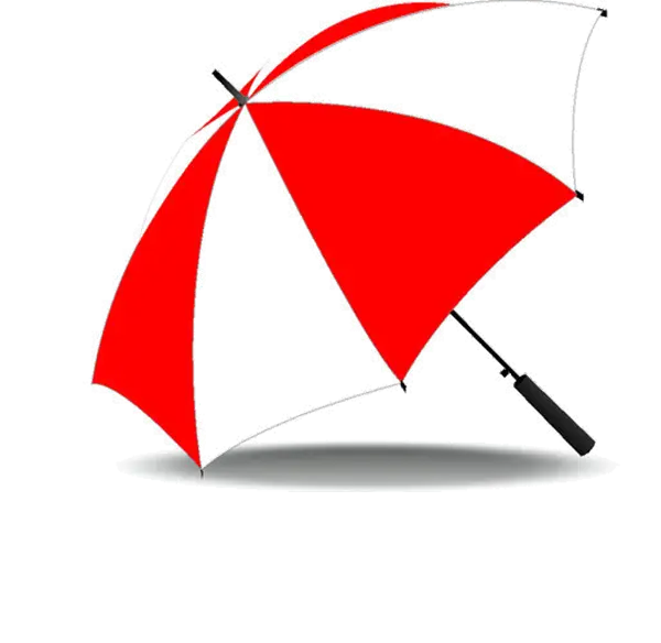Red Open Umbrella Illustration