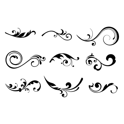 Elegant Floral Swirls Design