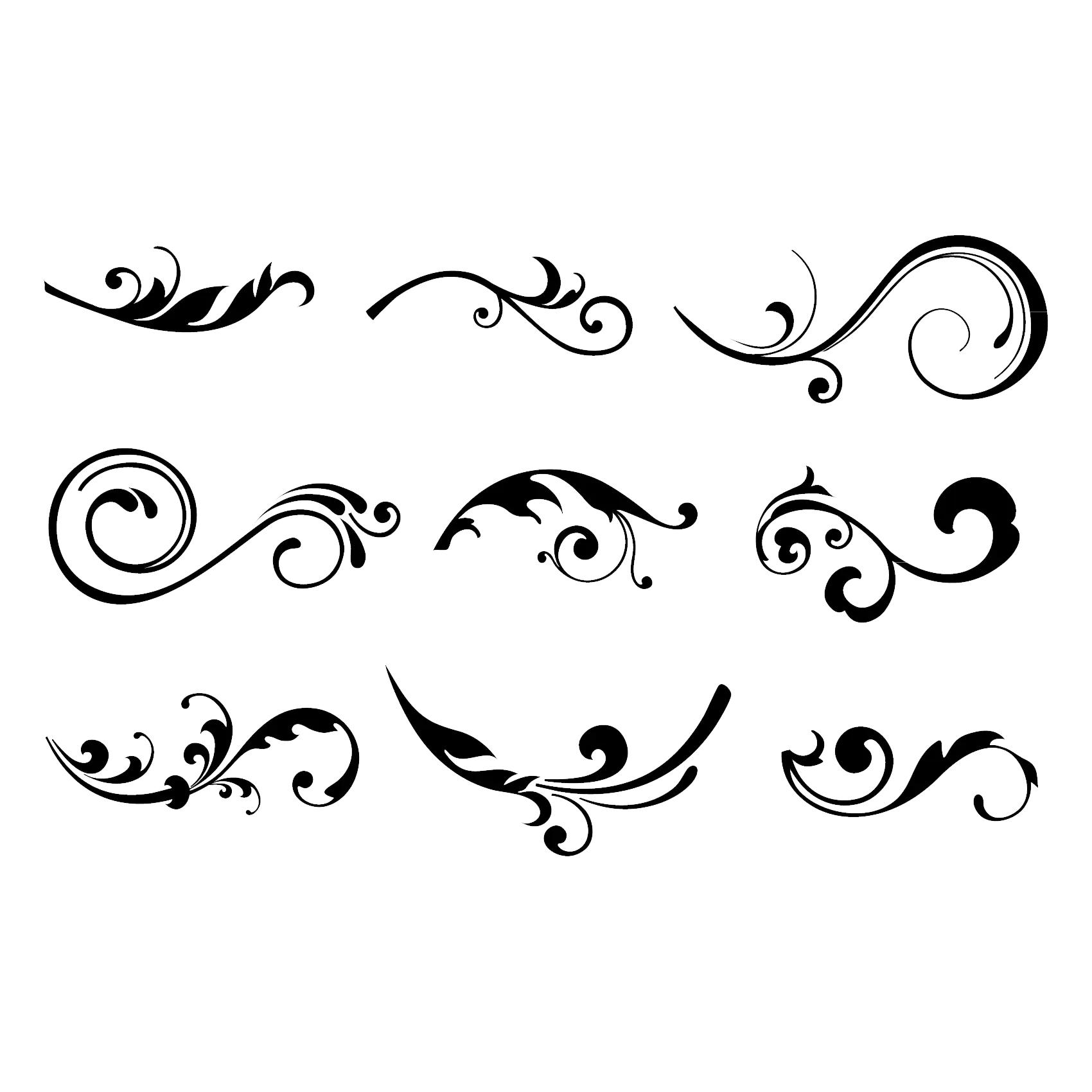 Elegant Floral Swirls Design
