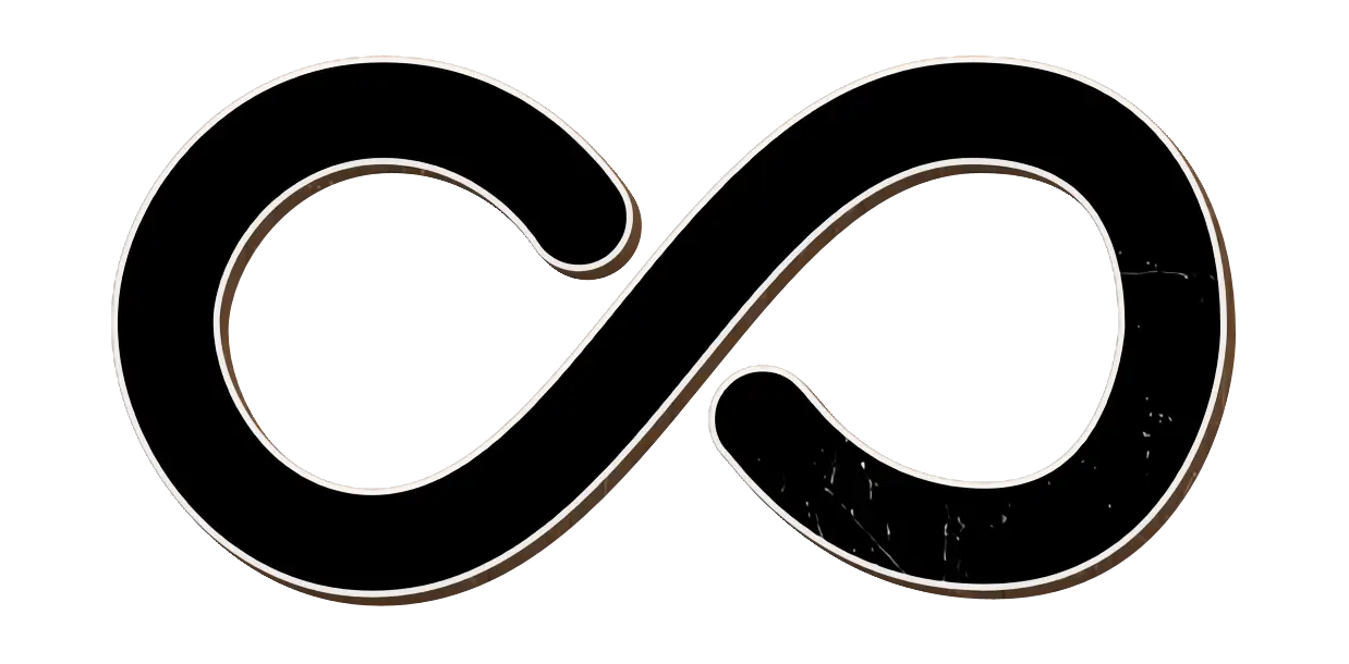 Black Infinity Symbol Icon