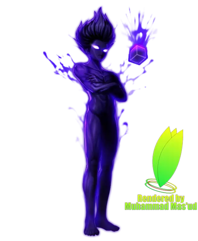 Purple Energy Animated Character