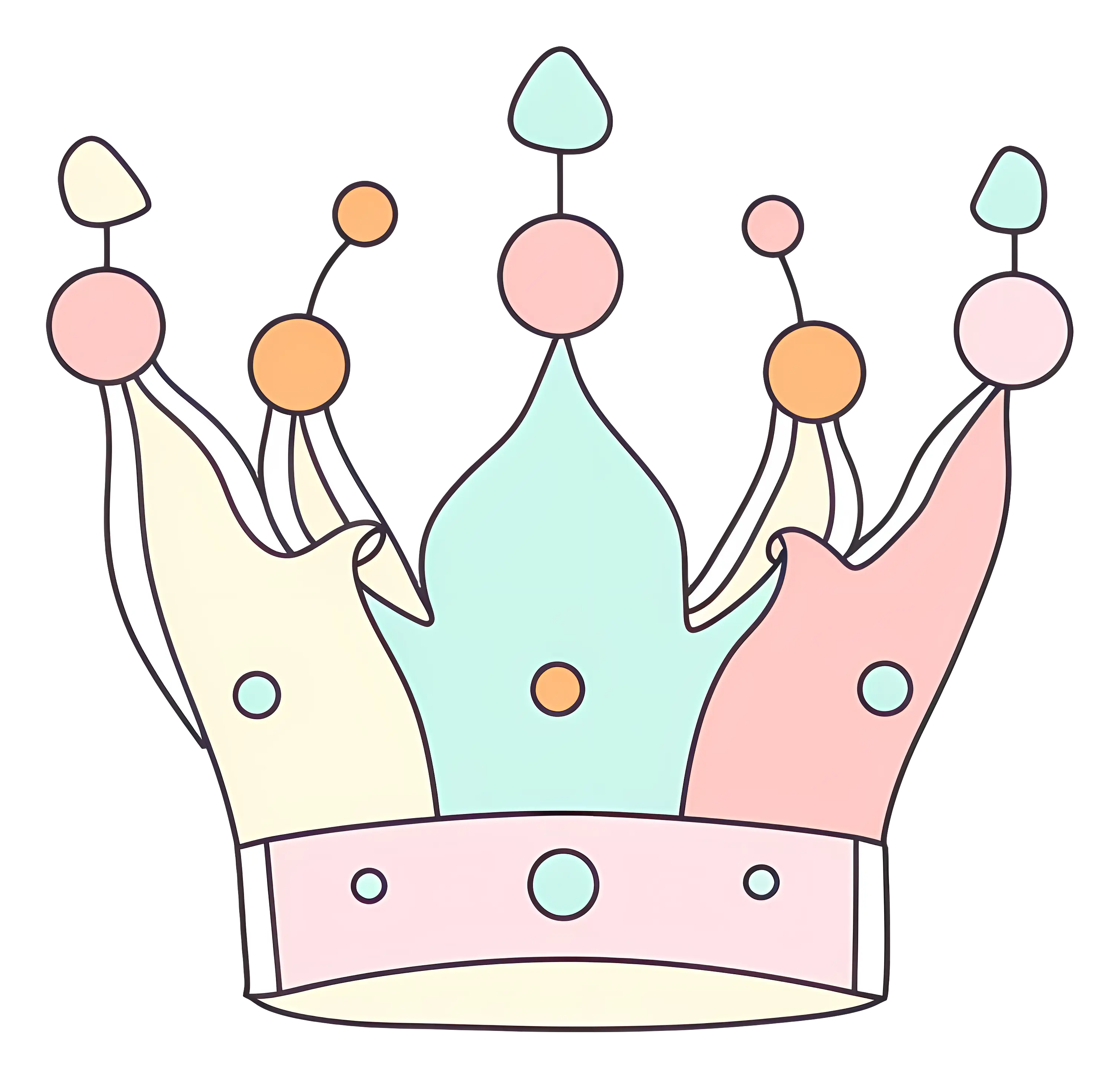 Pastel Crown with Jewels
