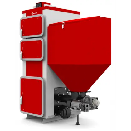 Red Pellet Boiler Heating Device