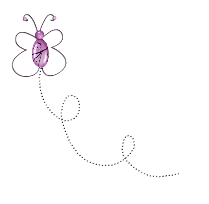 Purple Butterfly with Dotted Flight Path