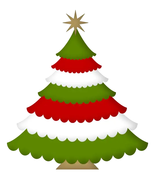 Layered Multicolor Christmas Tree