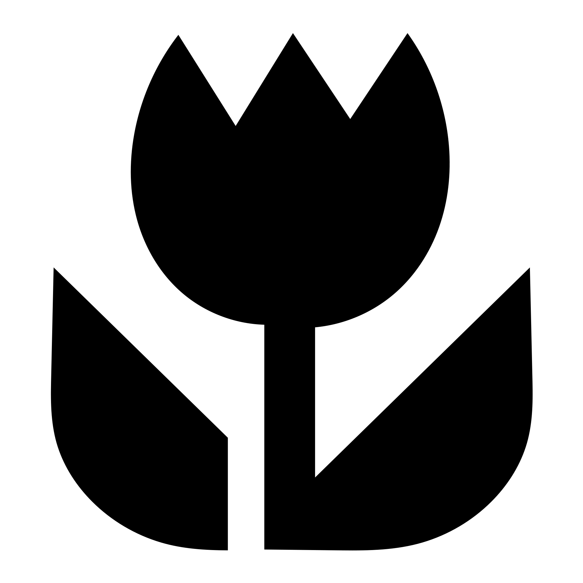 Black Tulip Flower Symbol