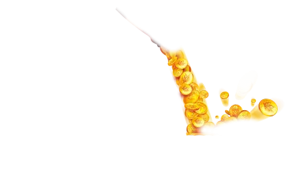 Golden Letter L with Coins