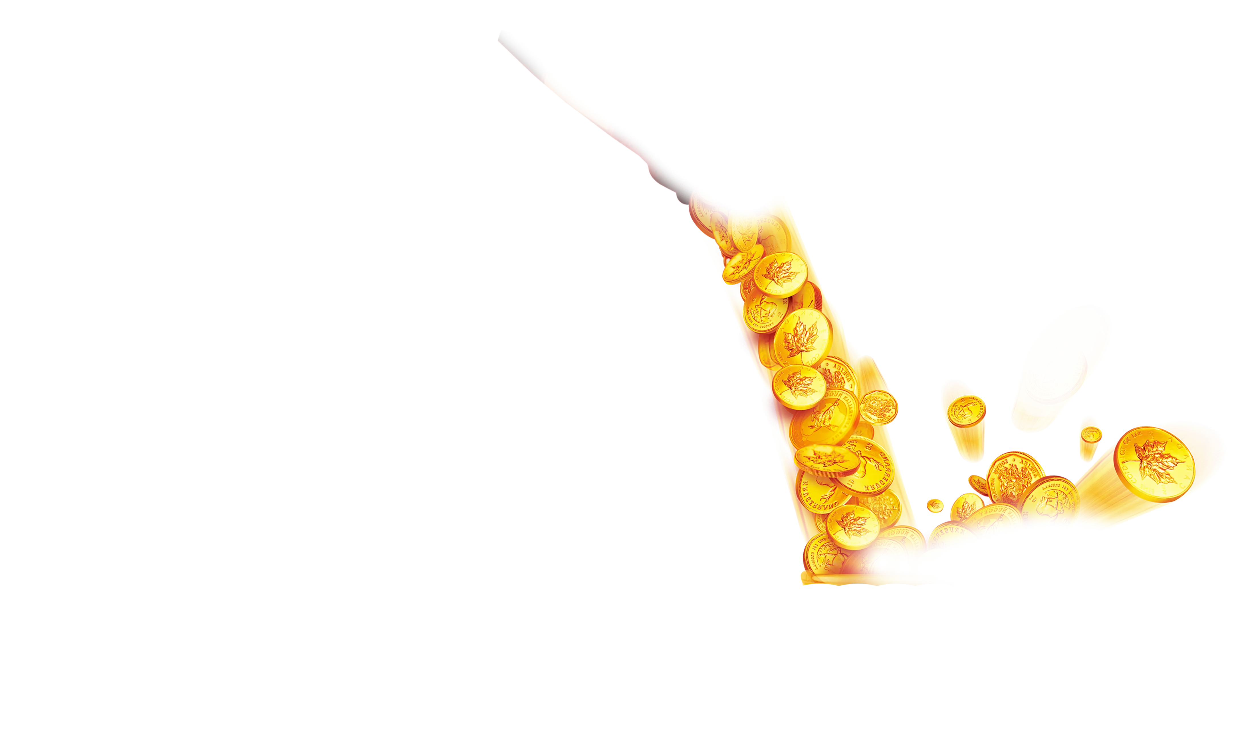 Golden Letter L with Coins