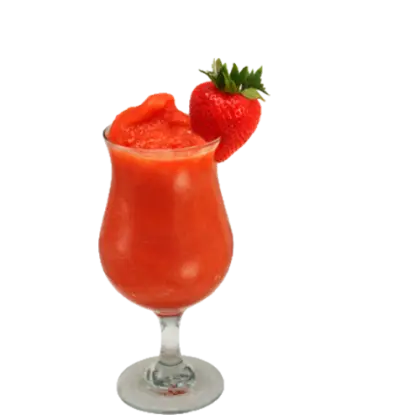 Refreshing Strawberry Smoothie in a Glass