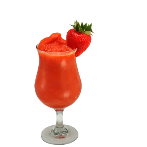 Refreshing Strawberry Smoothie in a Glass