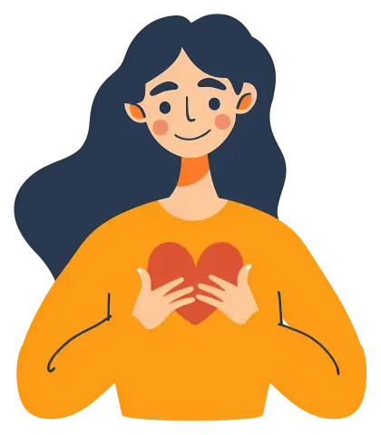 Woman Holding Heart