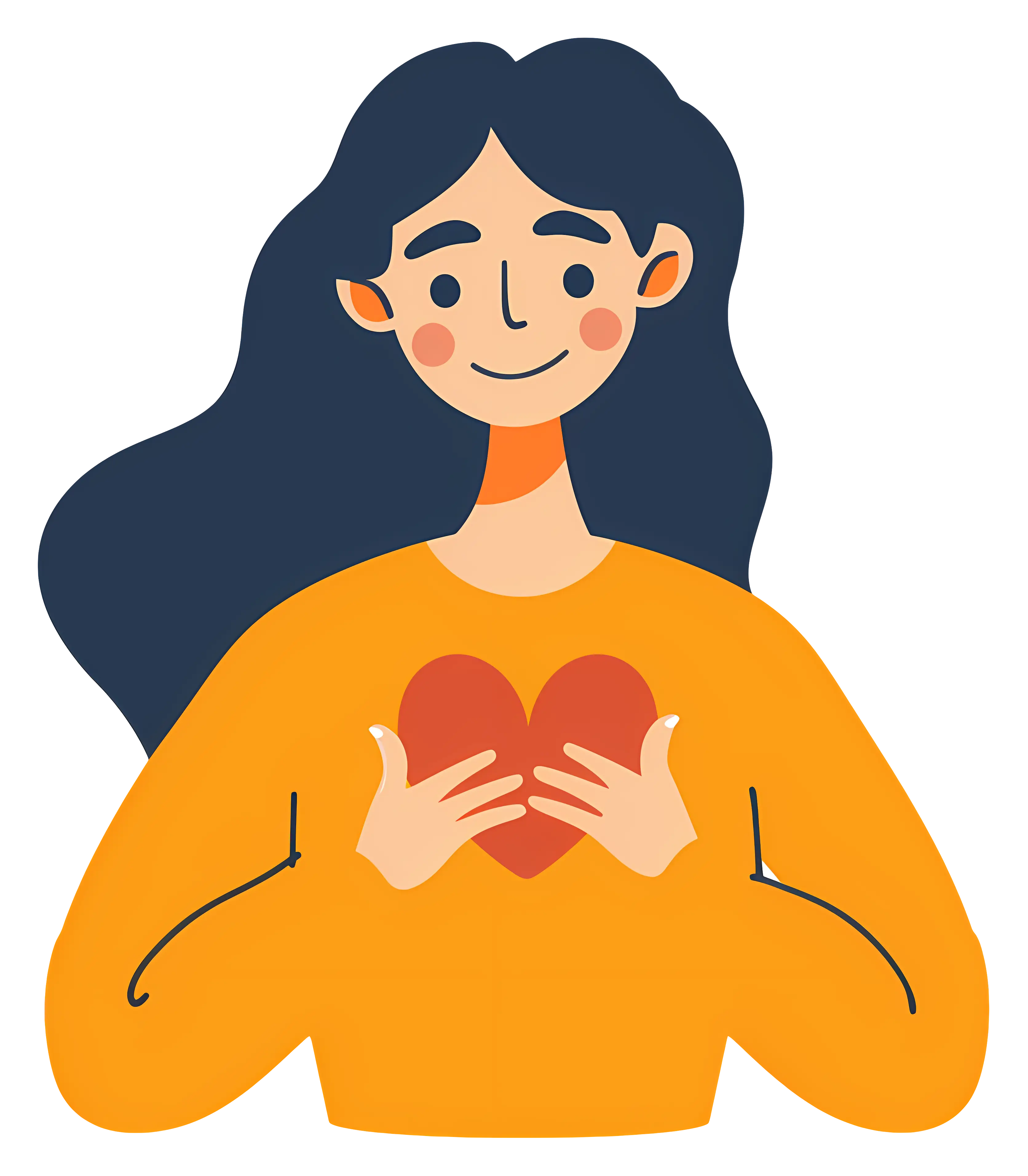 Woman Holding Heart