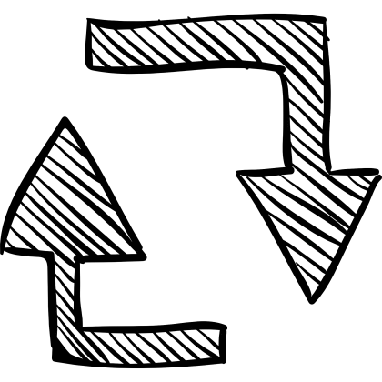 Curved Arrows Symbol