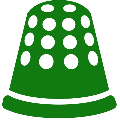 Green Sewing Thimble Illustration