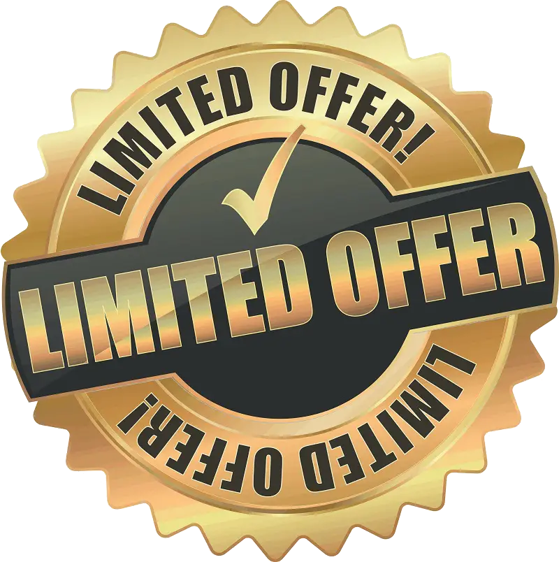 Gold Limited Offer Badge for Promotions
