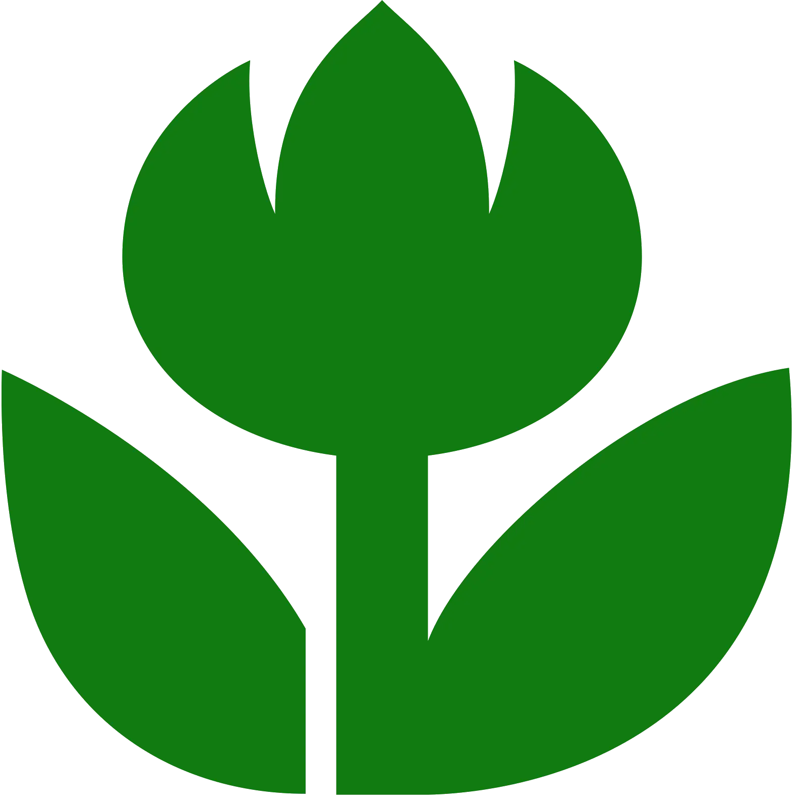 Green Tulip Icon Illustration