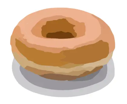 Plain Brown Donut Illustration