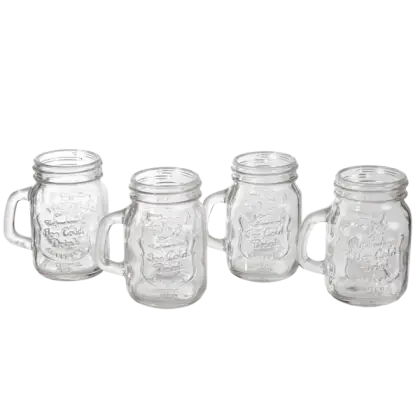 Set of Clear Mason Jars