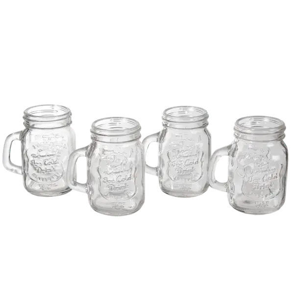 Set of Clear Mason Jars