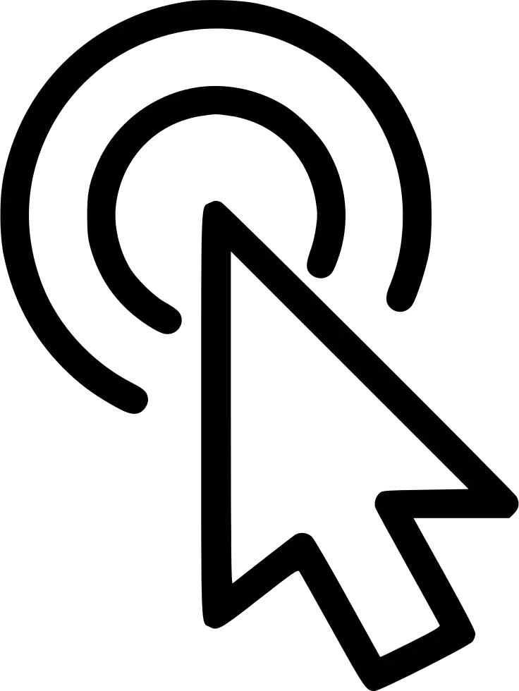 Mouse Click Icon in Black Design