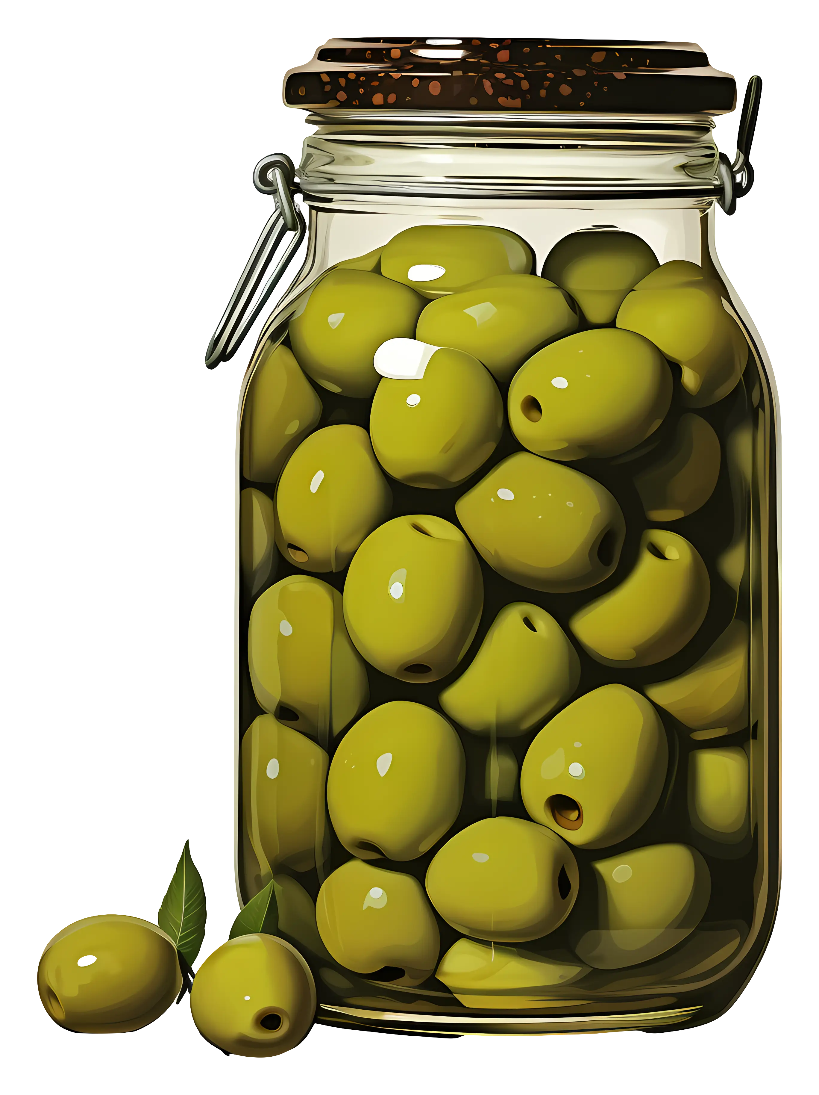 Jar of Green Olives